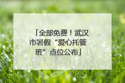 全部免费！武汉市暑假“爱心托管班”点位公布