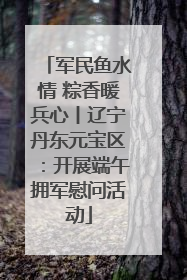 军民鱼水情 粽香暖兵心丨辽宁丹东元宝区：开展端午拥军慰问活动