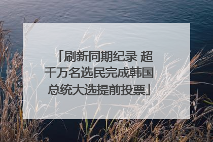 刷新同期纪录 超千万名选民完成韩国总统大选提前投票
