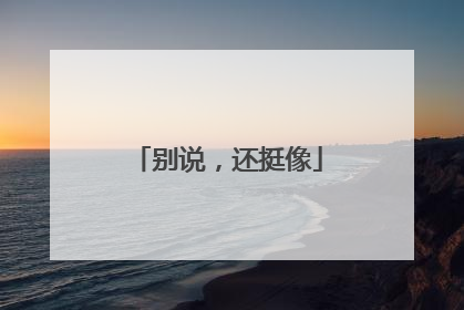 别说，还挺像