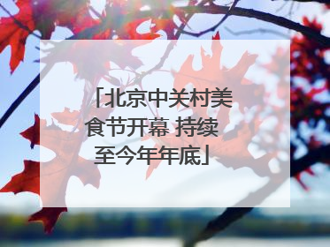 北京中关村美食节开幕 持续至今年年底