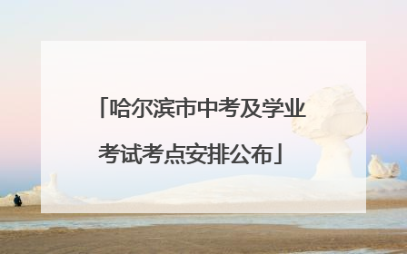 哈尔滨市中考及学业考试考点安排公布