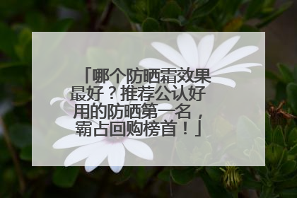哪个防晒霜效果最好？推荐公认好用的防晒第一名，霸占回购榜首！