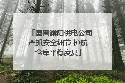 国网濮阳供电公司严抓安全细节 护航仓库平稳度夏