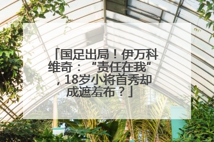 国足出局！伊万科维奇：“责任在我”，18岁小将首秀却成遮羞布？