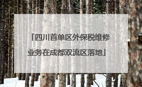 四川首单区外保税维修业务在成都双流区落地