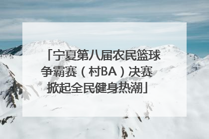 宁夏第八届农民篮球争霸赛（村BA）决赛掀起全民健身热潮