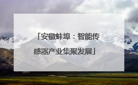 安徽蚌埠：智能传感器产业集聚发展