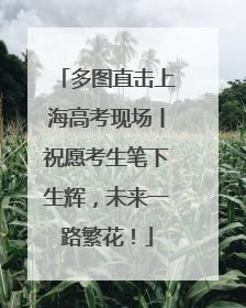 多图直击上海高考现场丨祝愿考生笔下生辉，未来一路繁花！