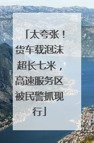 太夸张！货车载泡沫超长七米，高速服务区被民警抓现行