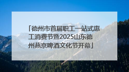 德州市首届职工一站式惠工消费节暨2025山东德州燕京啤酒文化节开幕