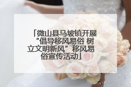 微山县马坡镇开展“倡导移风易俗 树立文明新风”移风易俗宣传活动