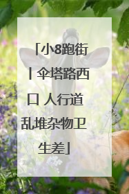 小8跑街丨伞塔路西口 人行道乱堆杂物卫生差