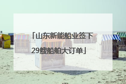 山东新能船业签下29艘船舶大订单