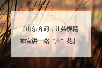 山东齐河：让劳模精神宣讲一路“声”花