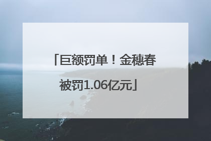 巨额罚单！金穗春被罚1.06亿元