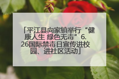 平江县向家镇举行“健康人生 绿色无毒”6.26国际禁毒日宣传进校园、进社区活动