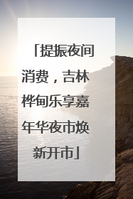 提振夜间消费，吉林桦甸乐享嘉年华夜市焕新开市