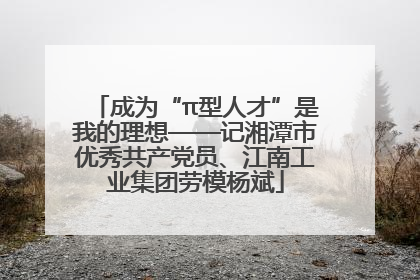 成为“π型人才”是我的理想——记湘潭市优秀共产党员、江南工业集团劳模杨斌