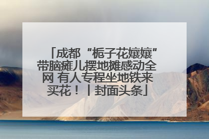 成都“栀子花孃孃”带脑瘫儿摆地摊感动全网 有人专程坐地铁来买花！丨封面头条