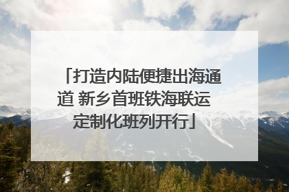 打造内陆便捷出海通道 新乡首班铁海联运定制化班列开行