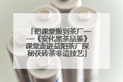 把课堂搬到茶厂——《安化黑茶品鉴》课堂走进益阳茶厂探秘茯砖茶非遗技艺