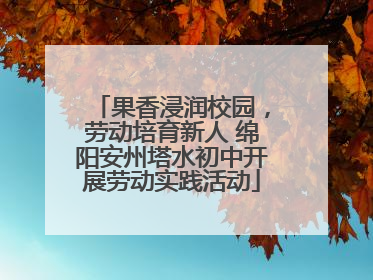果香浸润校园，劳动培育新人 绵阳安州塔水初中开展劳动实践活动