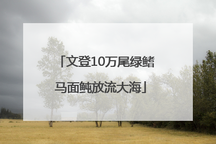 文登10万尾绿鳍马面鲀放流大海