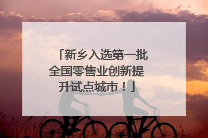 新乡入选第一批全国零售业创新提升试点城市！