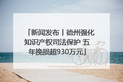 新闻发布丨德州强化知识产权司法保护 五年挽损超930万元