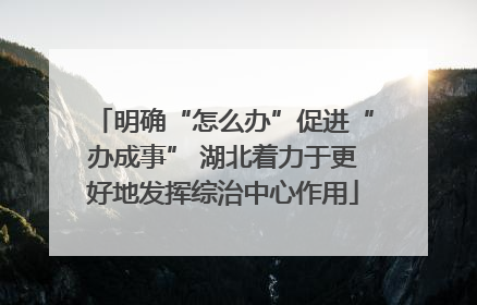 明确“怎么办”促进“办成事” 湖北着力于更好地发挥综治中心作用