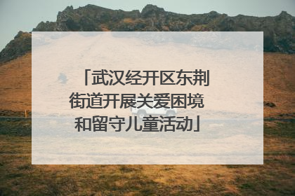 武汉经开区东荆街道开展关爱困境和留守儿童活动