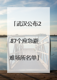 武汉公布287个应急避难场所名单
