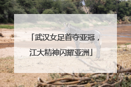 武汉女足首夺亚冠，江大精神闪耀亚洲