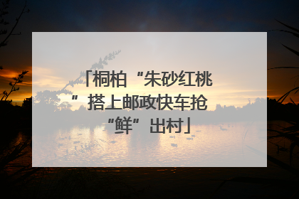 桐柏“朱砂红桃”搭上邮政快车抢“鲜”出村