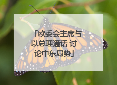 欧委会主席与以总理通话 讨论中东局势