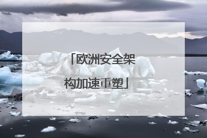 欧洲安全架构加速重塑