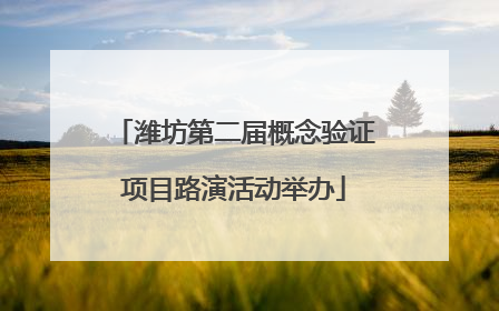 潍坊第二届概念验证项目路演活动举办