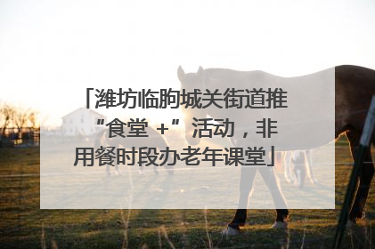 潍坊临朐城关街道推“食堂 +”活动，非用餐时段办老年课堂