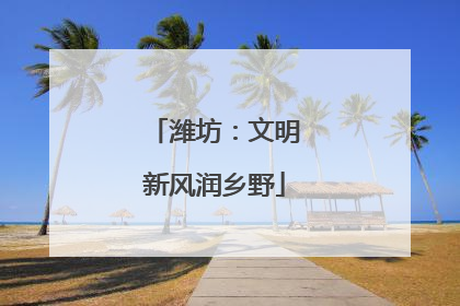 潍坊：文明新风润乡野