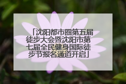 沈阳都市圈第五届徒步大会暨沈阳市第七届全民健身国际徒步节报名通道开启
