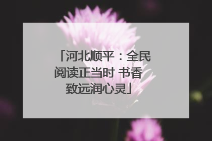 河北顺平：全民阅读正当时 书香致远润心灵