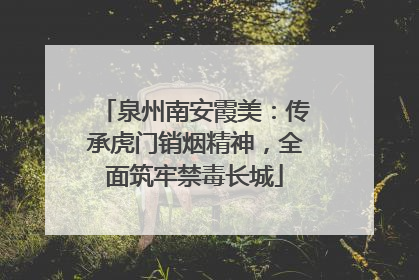 泉州南安霞美：传承虎门销烟精神，全面筑牢禁毒长城