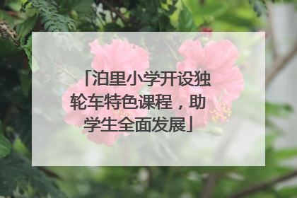 泊里小学开设独轮车特色课程，助学生全面发展