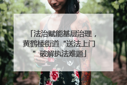 法治赋能基层治理，黄鹤楼街道“送法上门”破解执法难题