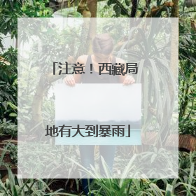 注意！西藏局地有大到暴雨