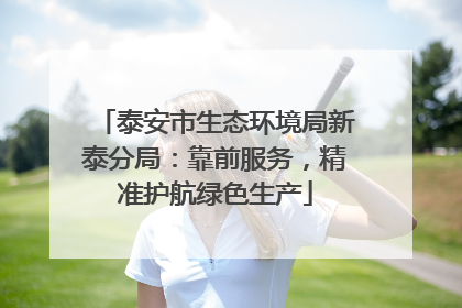 泰安市生态环境局新泰分局：靠前服务，精准护航绿色生产