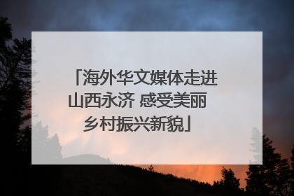 海外华文媒体走进山西永济 感受美丽乡村振兴新貌
