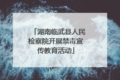 湖南临武县人民检察院开展禁毒宣传教育活动
