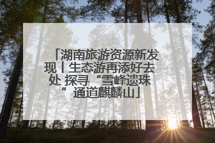 湖南旅游资源新发现丨生态游再添好去处 探寻“雪峰遗珠”通道麒麟山